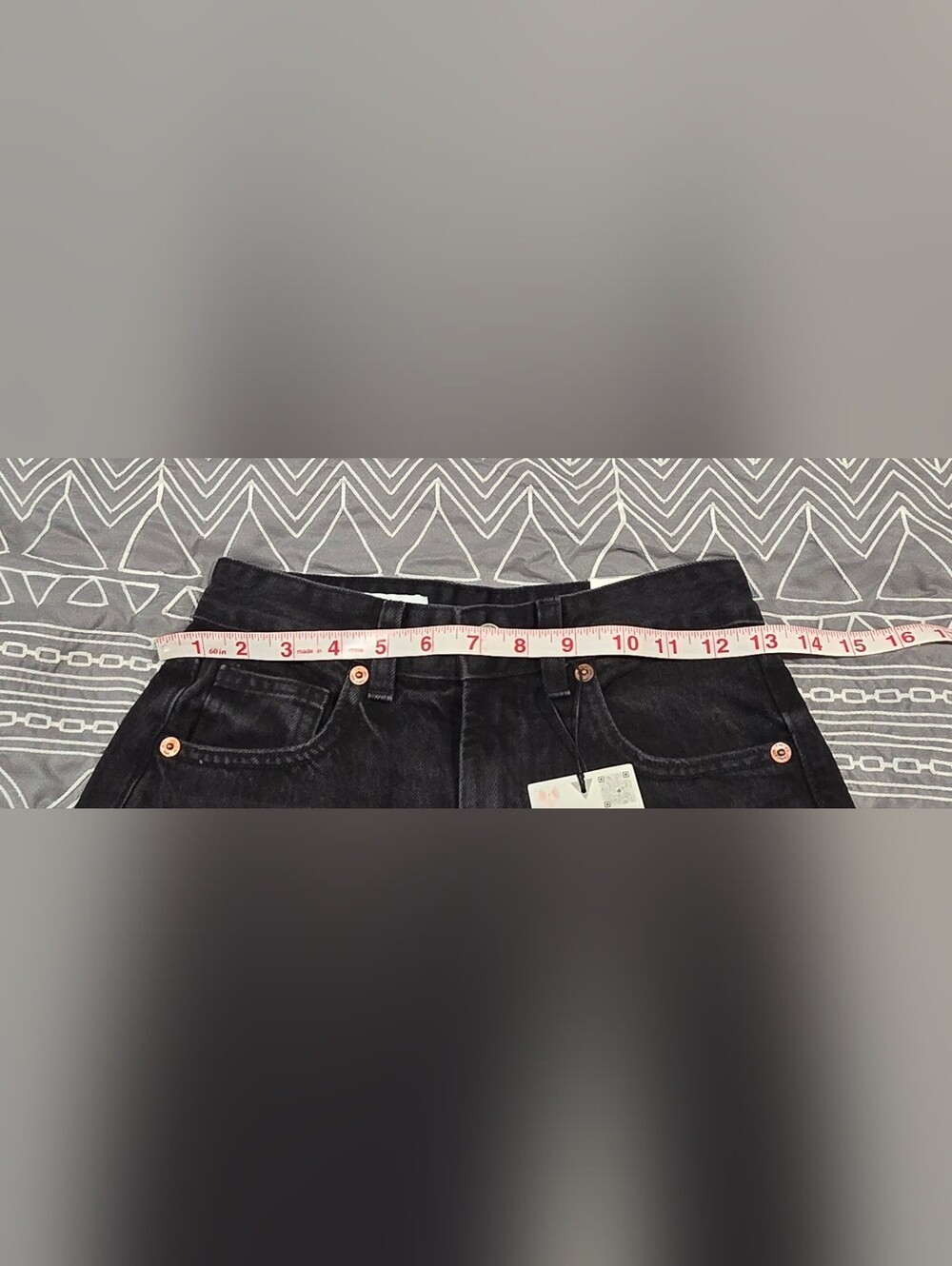 Zara High Waisted Wide Leg Black Jeans Size 2 - Picture 7 of 10